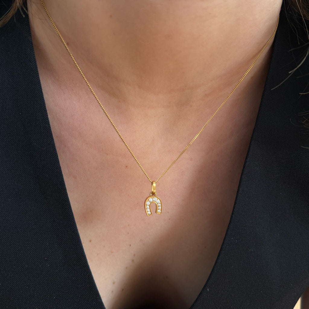 Heidi Horseshoe Pendant Necklace