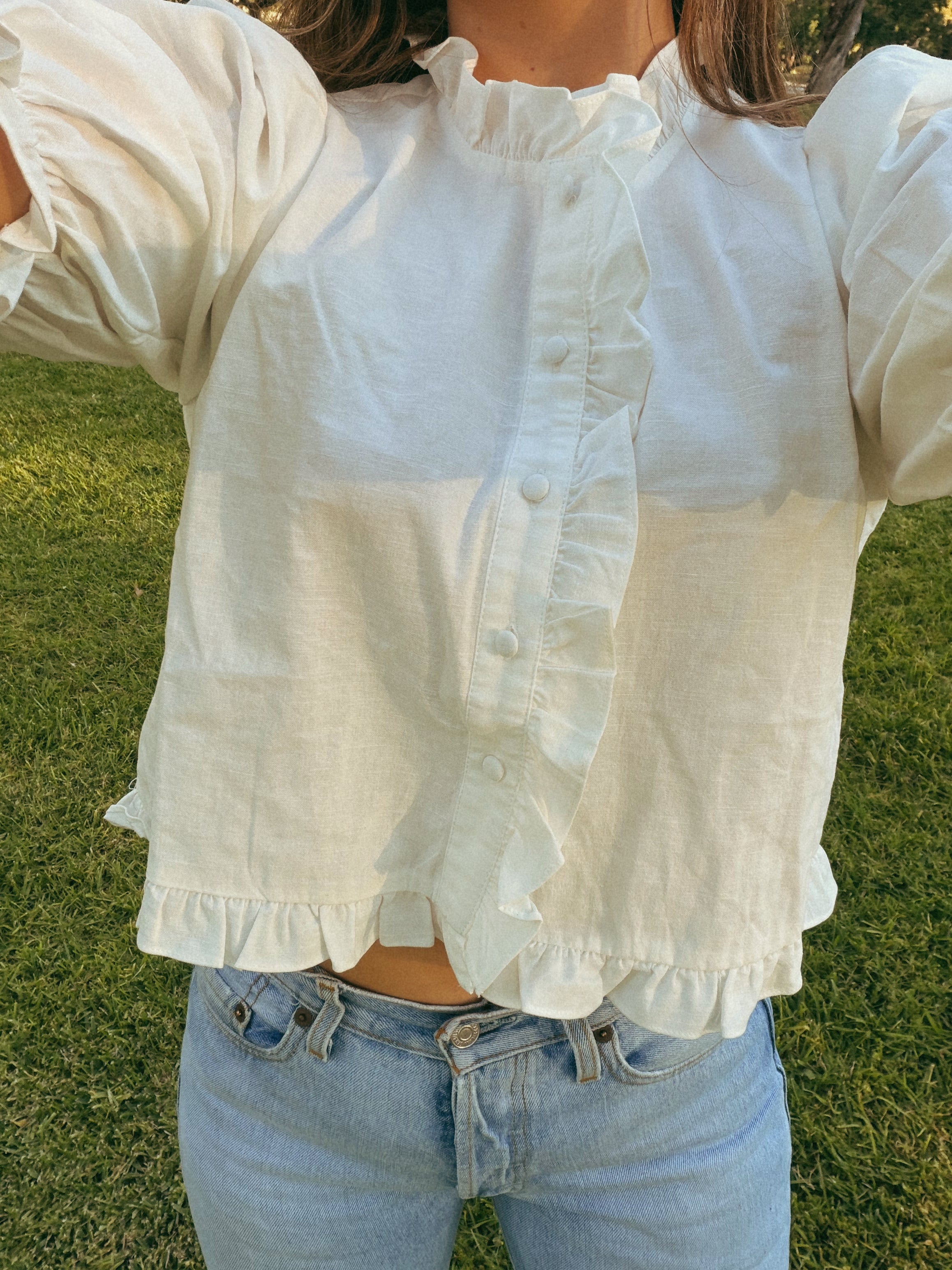 Renee Ruffle Collar Blouse